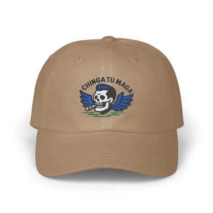 Chinga Tu Maga Embroidered Skull Design Hat product