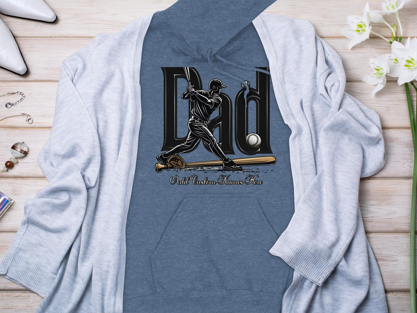 Dad Baseball Sports Graphic Hoodie Sweatshirt product
