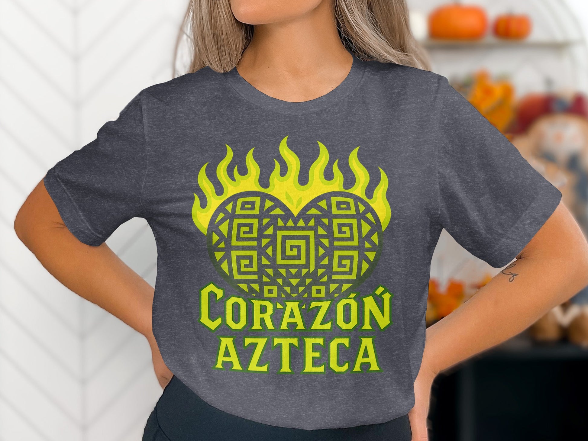 Corazón Azteca Graphic Tee Bright Bold T-Shirt product type