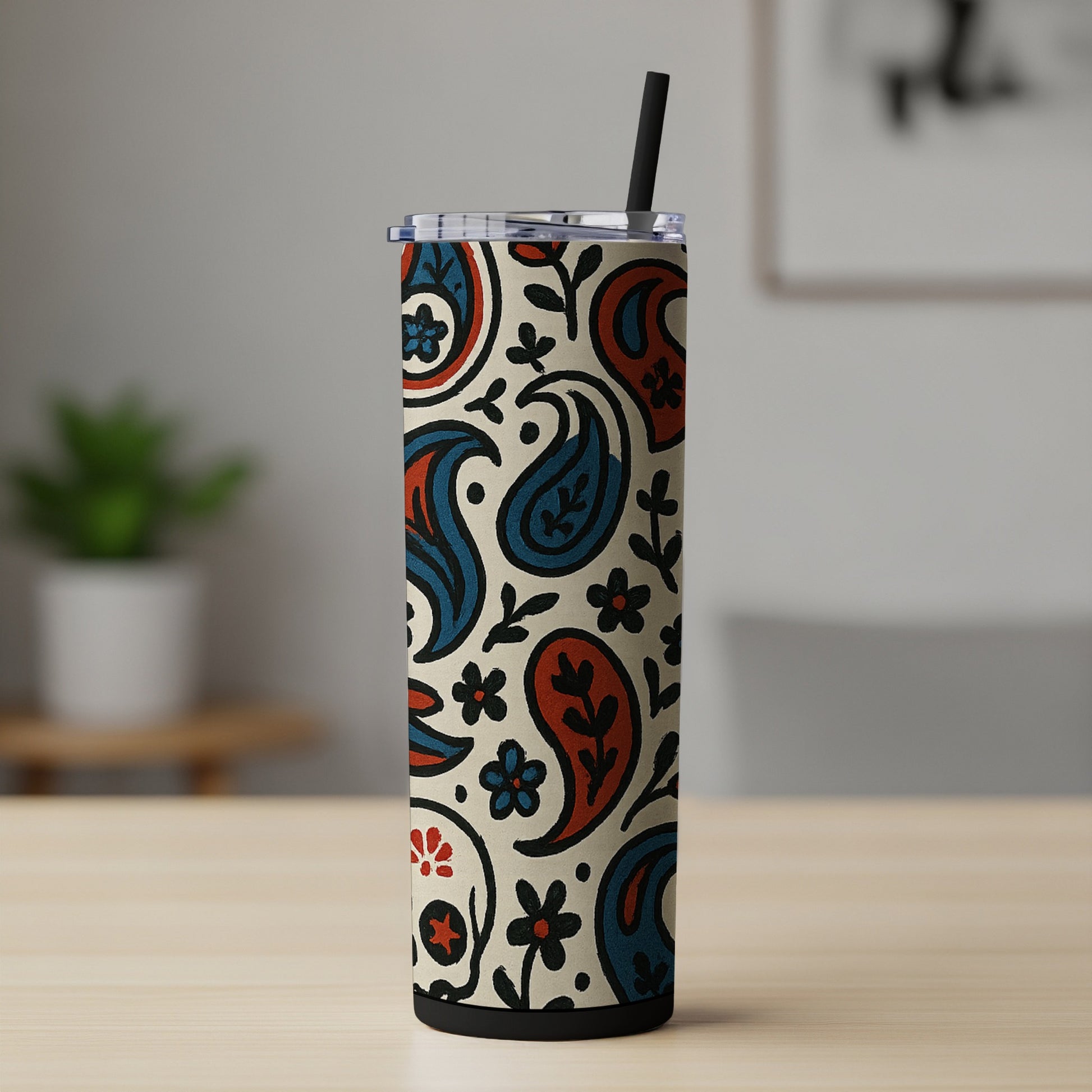 Vintage Paisley Floral Design Insulated Tumbler product