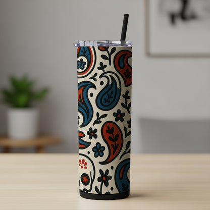 Vintage Paisley Floral Design Insulated Tumbler product