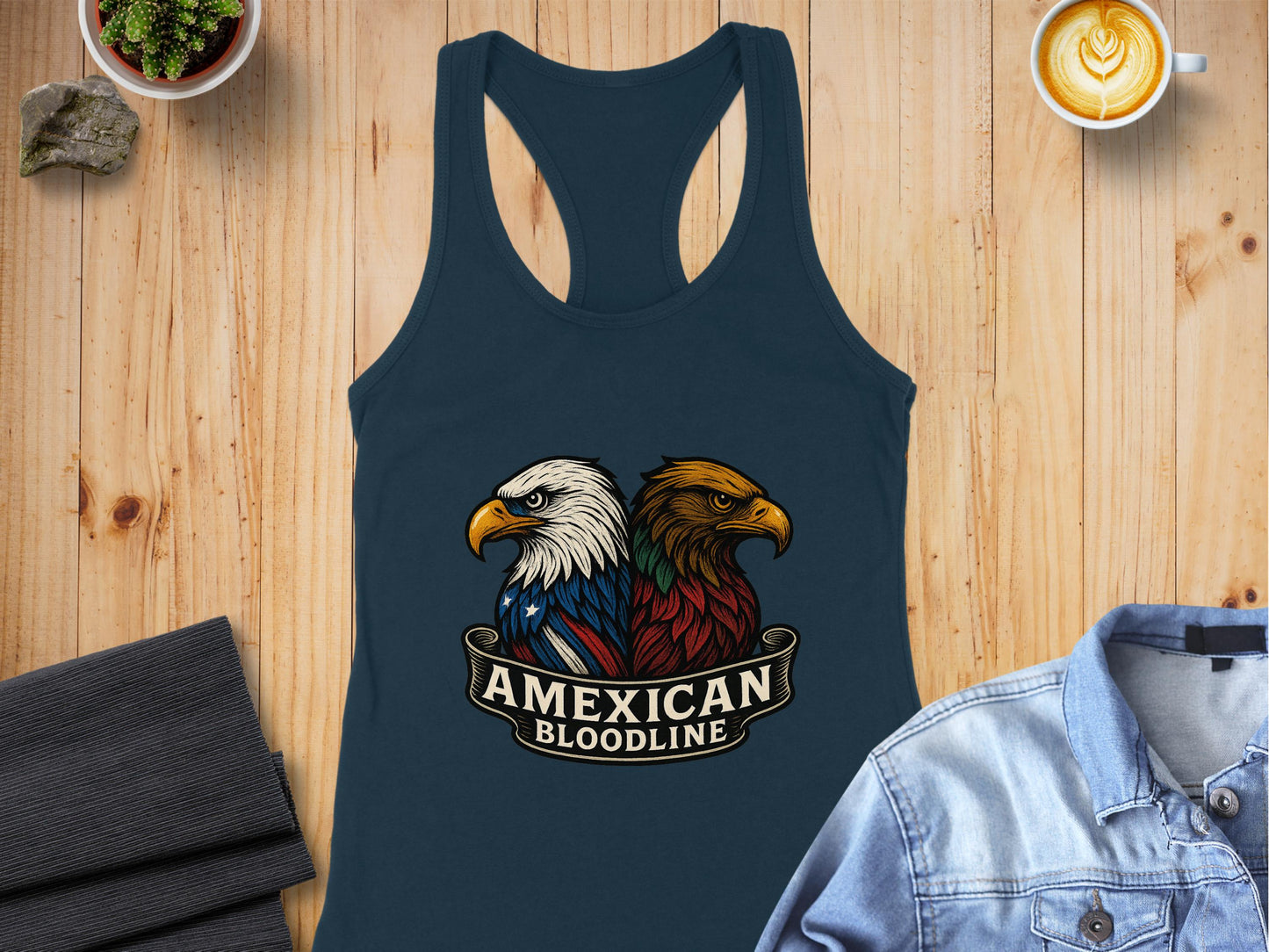 AMEXICAN BLOODLINE Design Printed on Tank Top Product