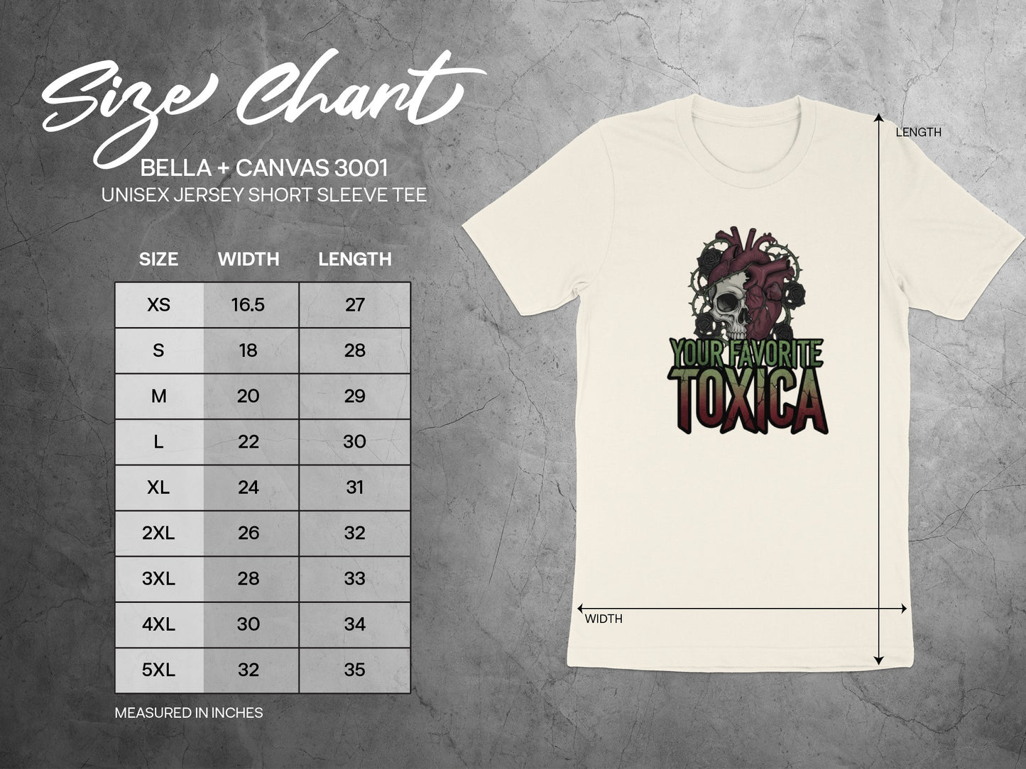 Bella Canvas 3001 Your Favorite Toxica Unisex Tee