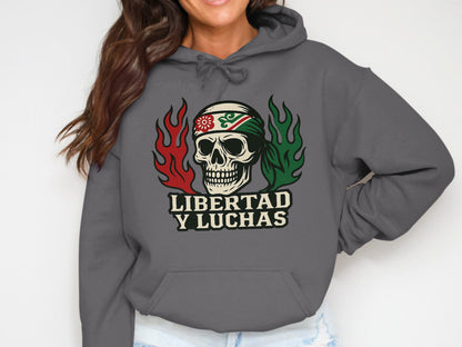 Libertad Y Luchas Skull Hoodie Product