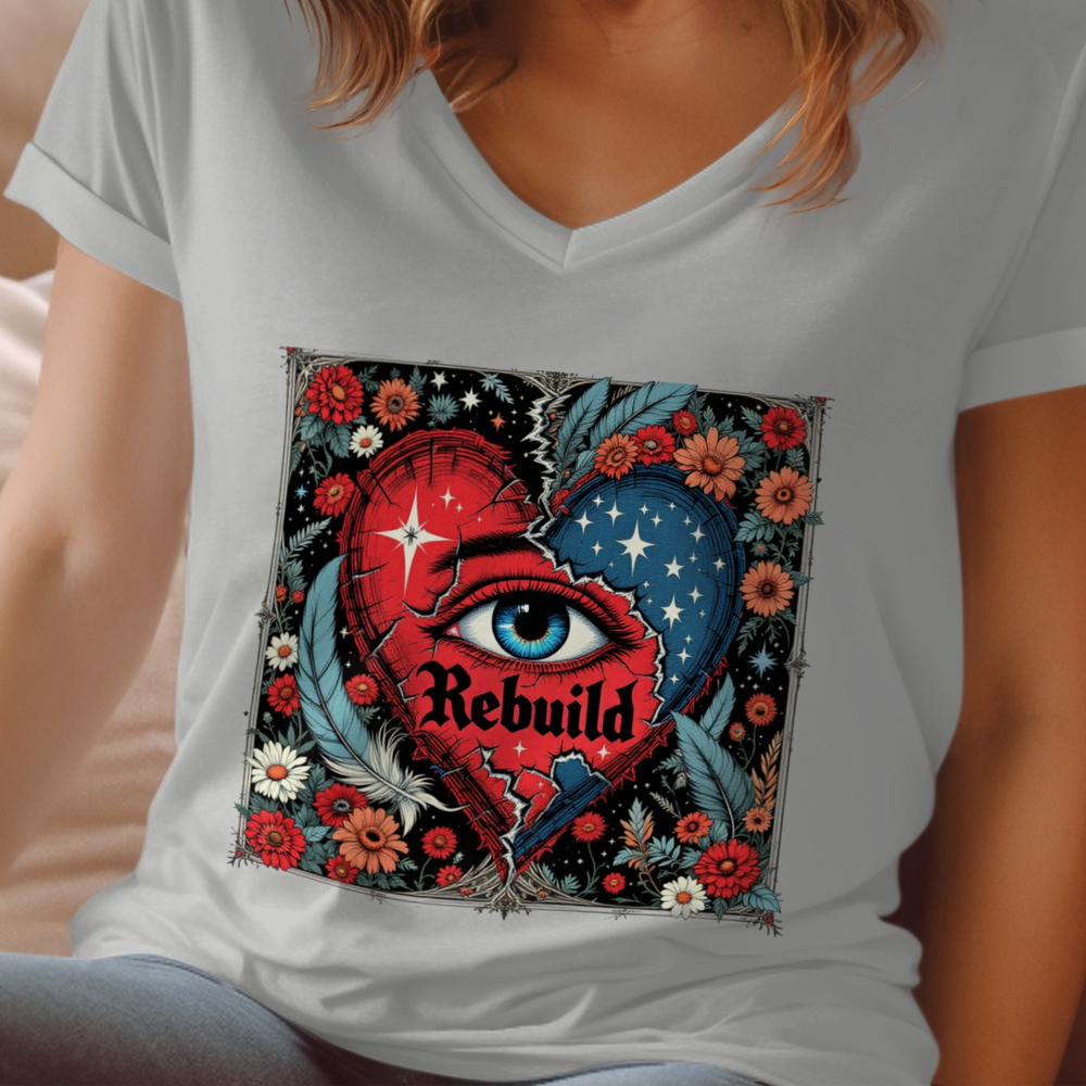Rebuild Heart and Eye Graphic Print T-shirt product type