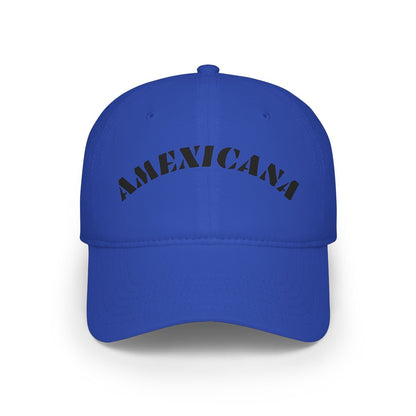 Blue Hat with AMEXICANA Text Baseball Cap