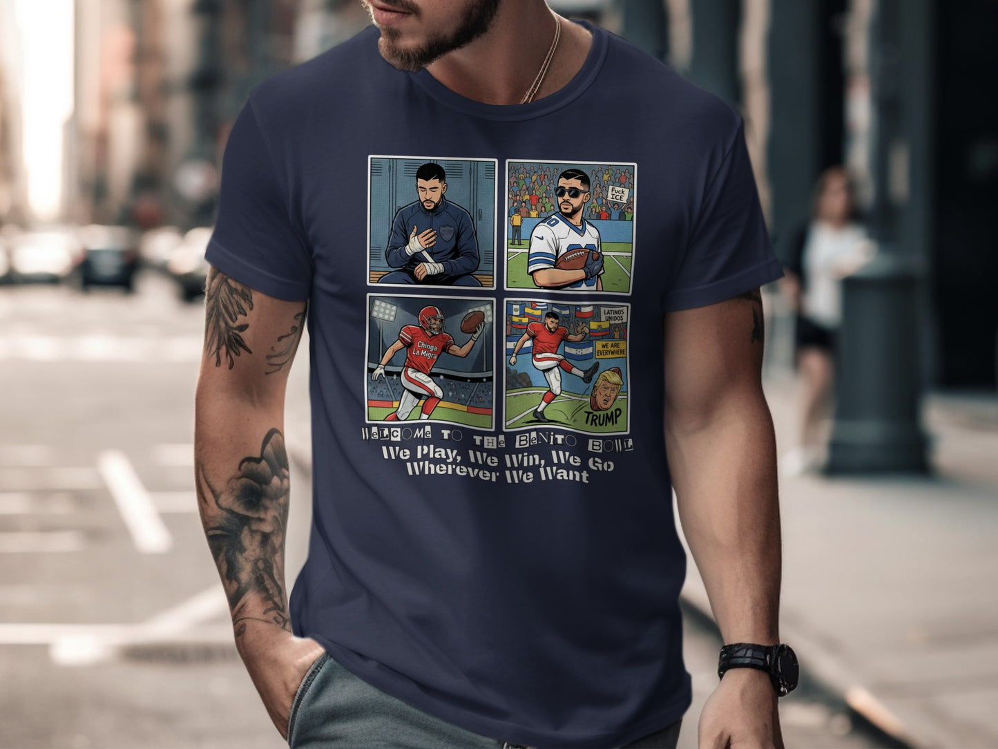 Navy Blue We Play We Win We Go Wherever We Want Shirt