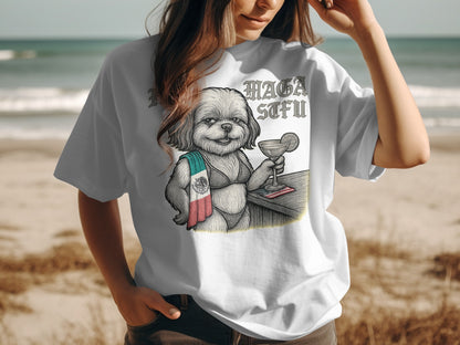 Adorable Dog with Drink Graphic T Shirt product type