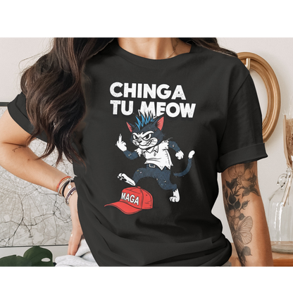 Chinga Tu Meow Punk Cat Middle Finger MAGA Hat product type