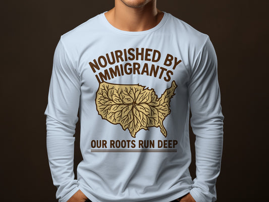 Nourished By Immigrants Our Roots Run Deep Shirt