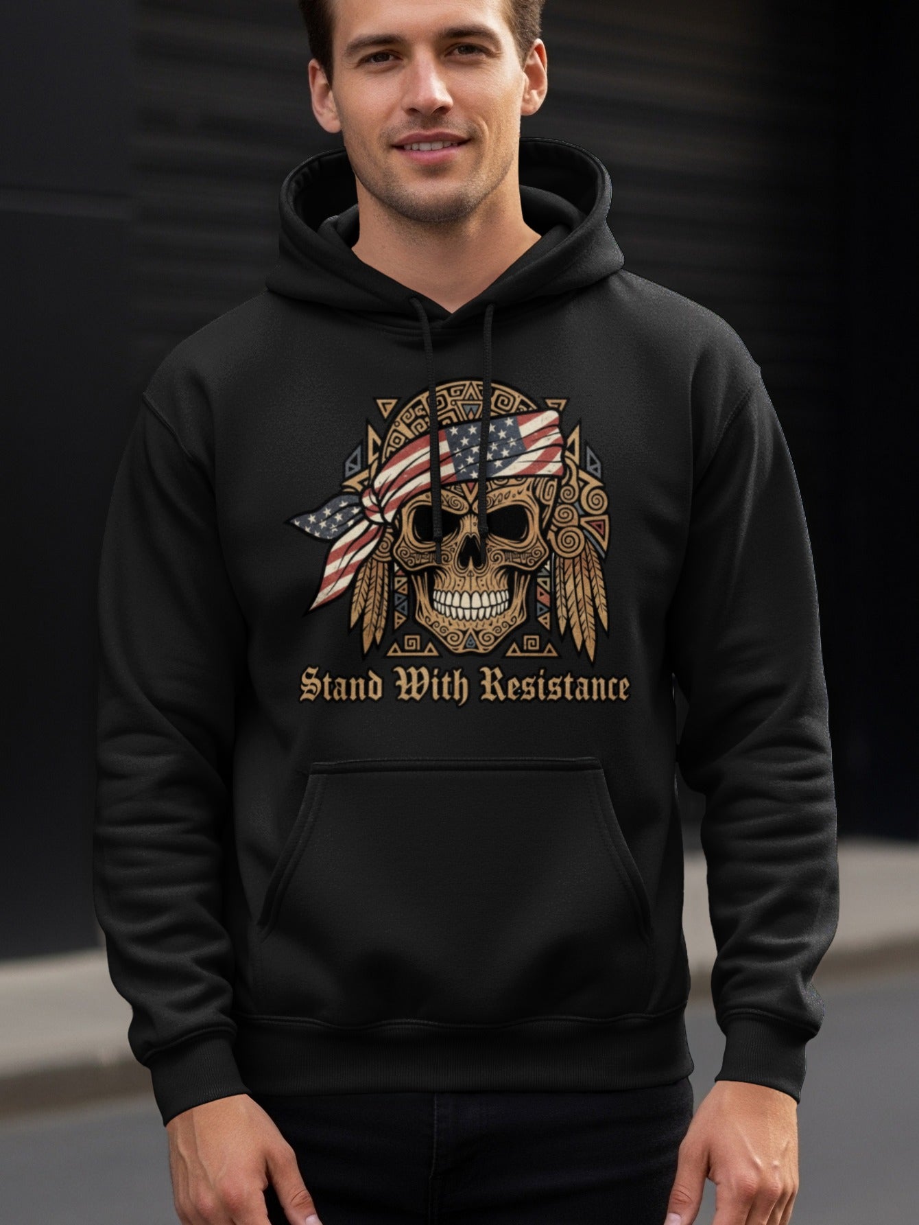 Stand With Resistance Skull Hoodie Product