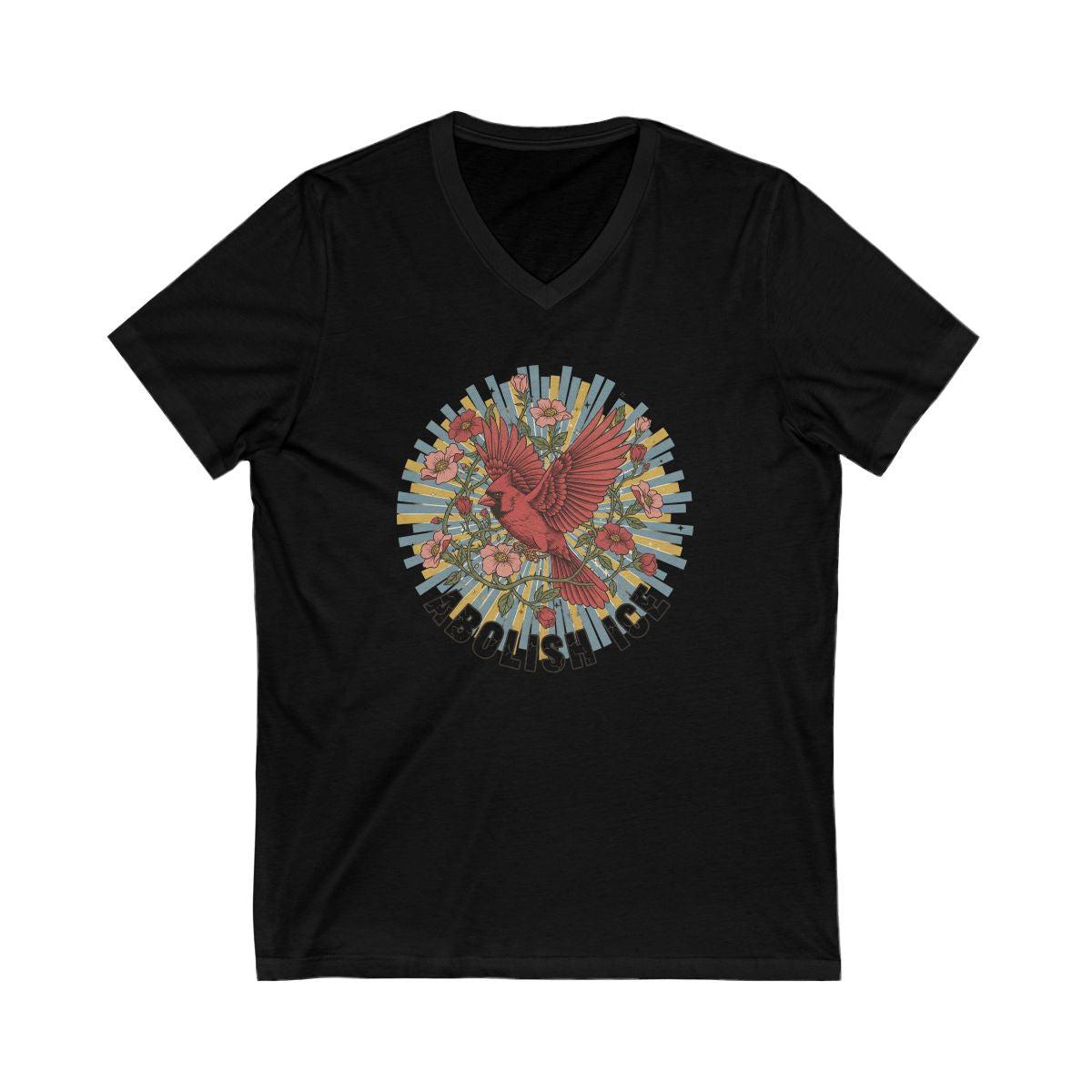 Retro Style Rebel Spirit Graphic V-Neck T-Shirt product type