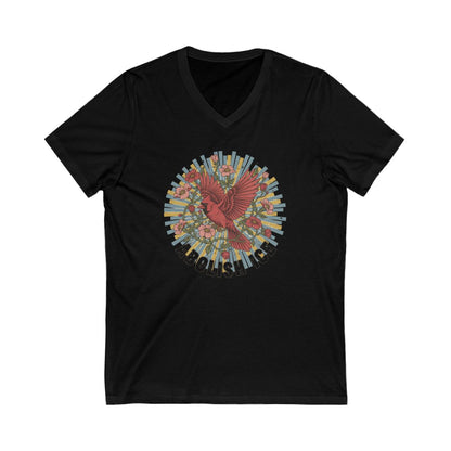 Retro Style Rebel Spirit Graphic V-Neck T-Shirt product type