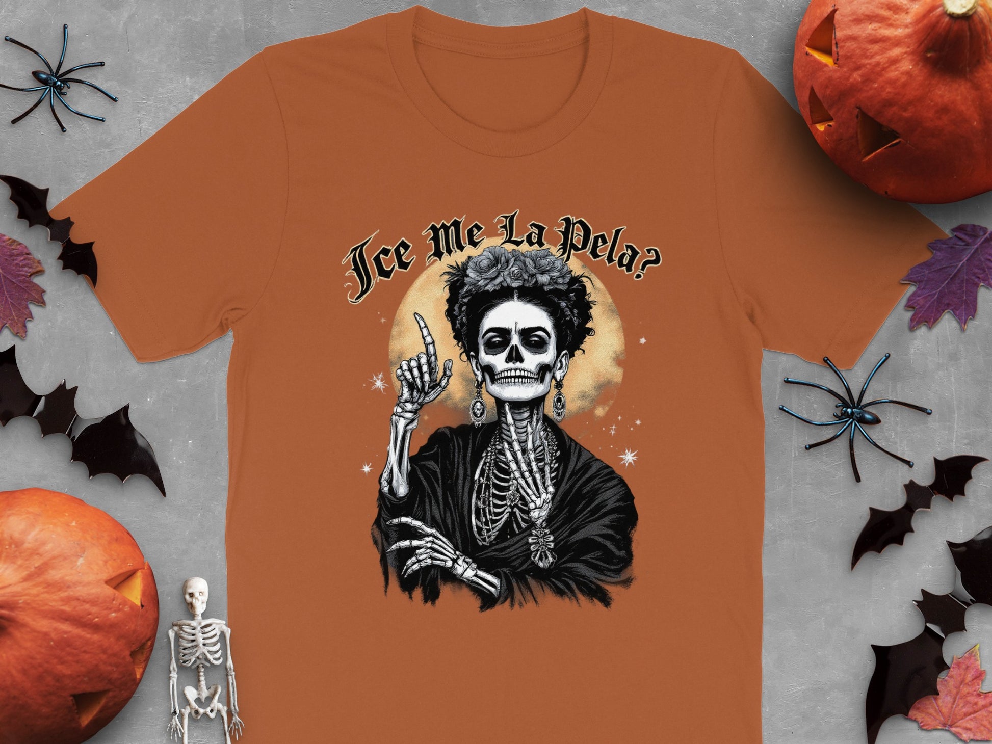 Fun Halloween Themed Spooky Skeleton Graphic T-shirt product