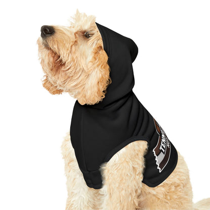 Adorable Black Dog Hoodie with Tennessee Print Design