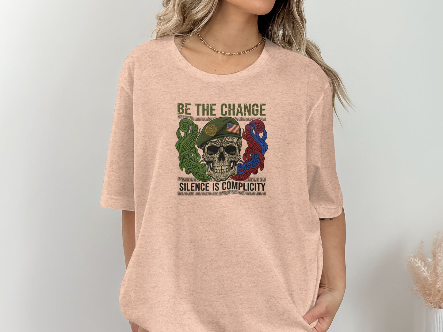 Be The Change Silence Is Complicity Graphic Tee
