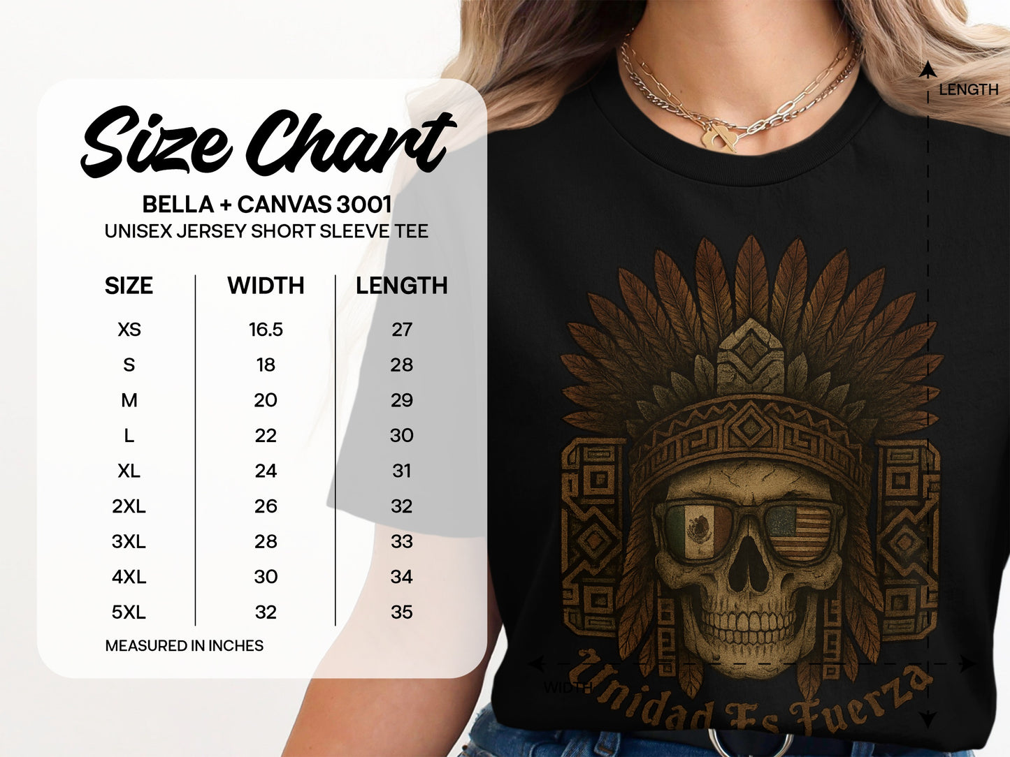 Skull with Headdress and Spanish Text Shirt
