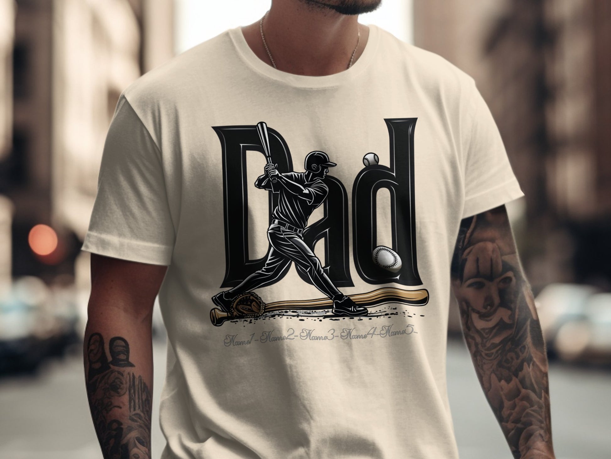 Dad Baseball Player Graphic Design T-shirt product