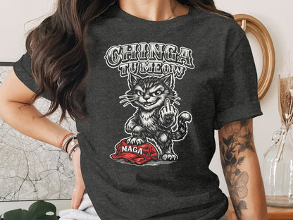 Chinga Tu Meow Cat MAGA Hat Middle Finger product type