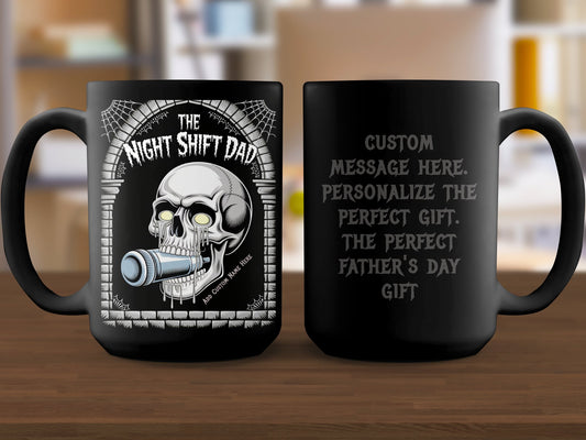 The Night Shift Dad Skull Father's Day Gift Mug product