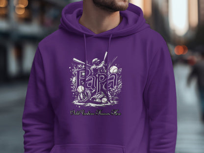 Purple Papa Hoodie Cold Custom Names Free product type