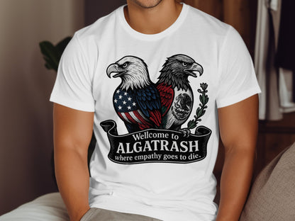 Welcome to Algatrash Eagle Graphic White T-shirt product