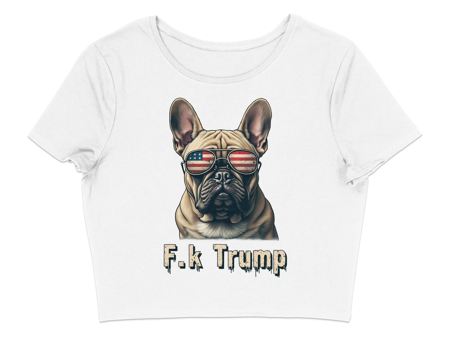 Bulldog Wearing American Flag Glasses Graphic Shirt product type