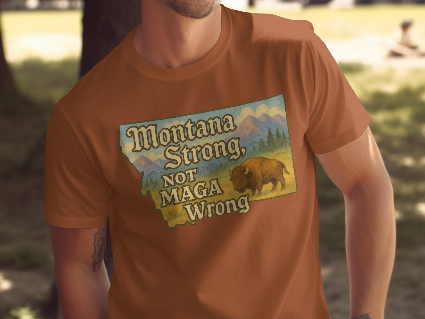 Montana Strong Not MAGA Wrong Graphic T-shirt product