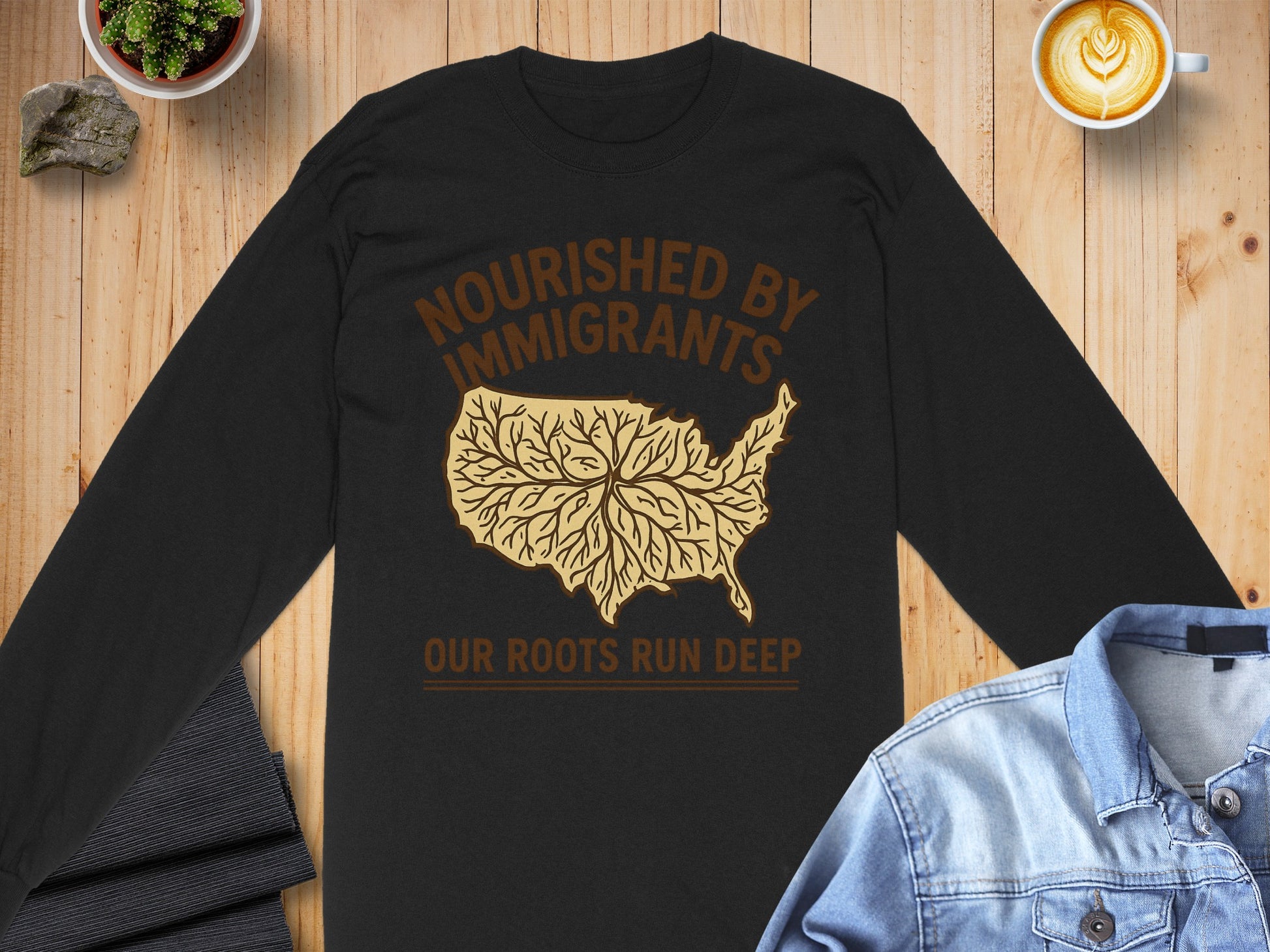 Nourished By Immigrants Our Roots Run Deep Shirt