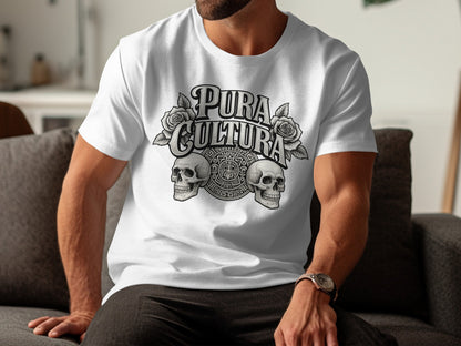 Pura Cultura Skull and Rose Design Graphic T-Shirt product type