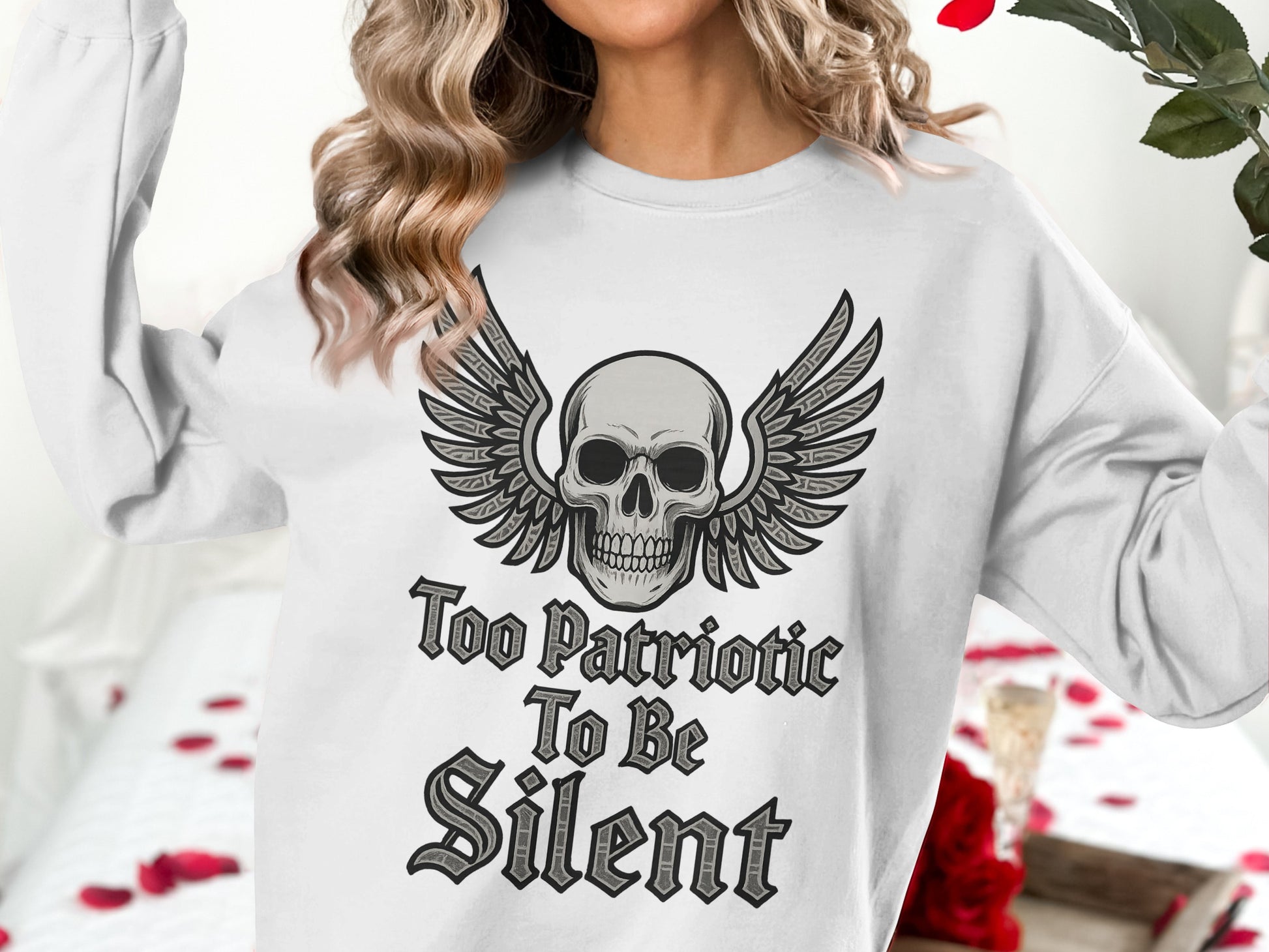 Too Patriotic To Be Silent graphic sweatshirt