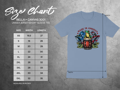 Made In America Frog Drumming Unisex Jersey Tee