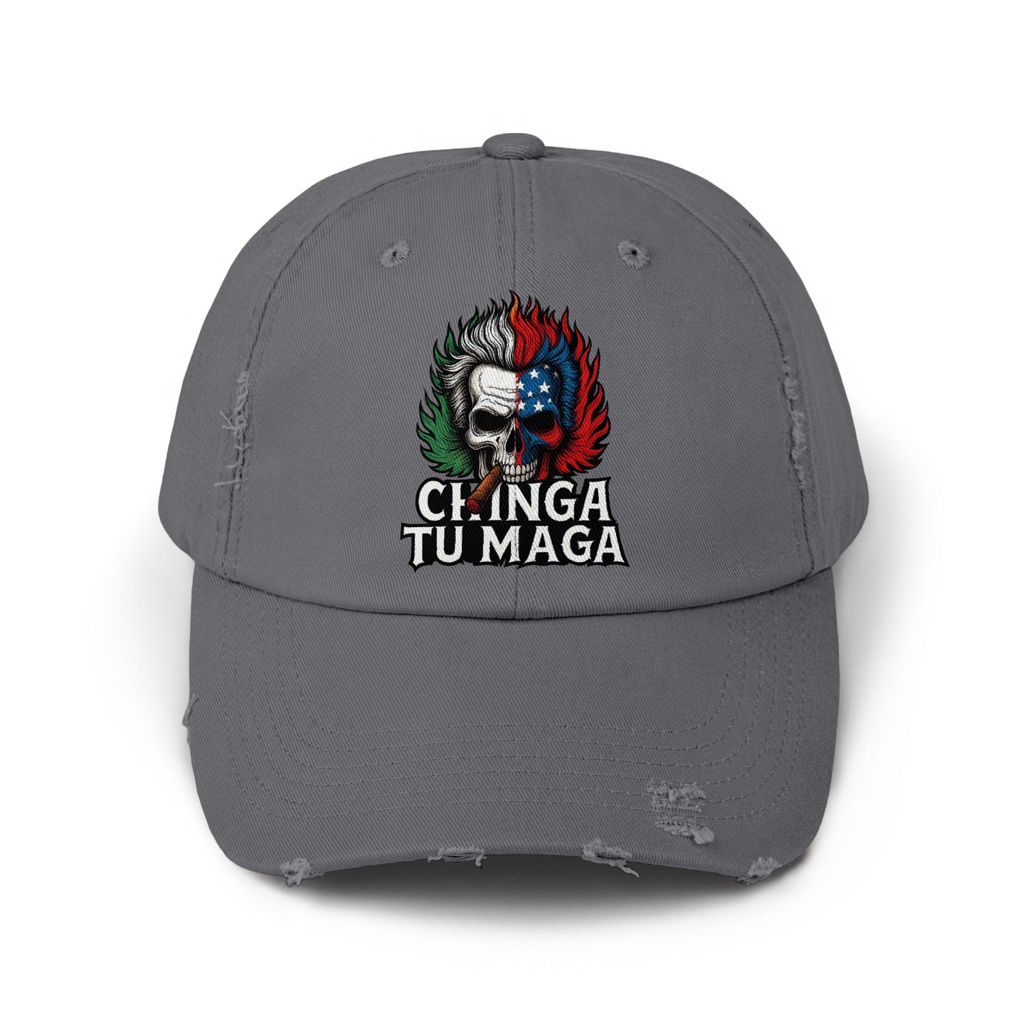 Unique Distressed Chinga Tu Maga hat product