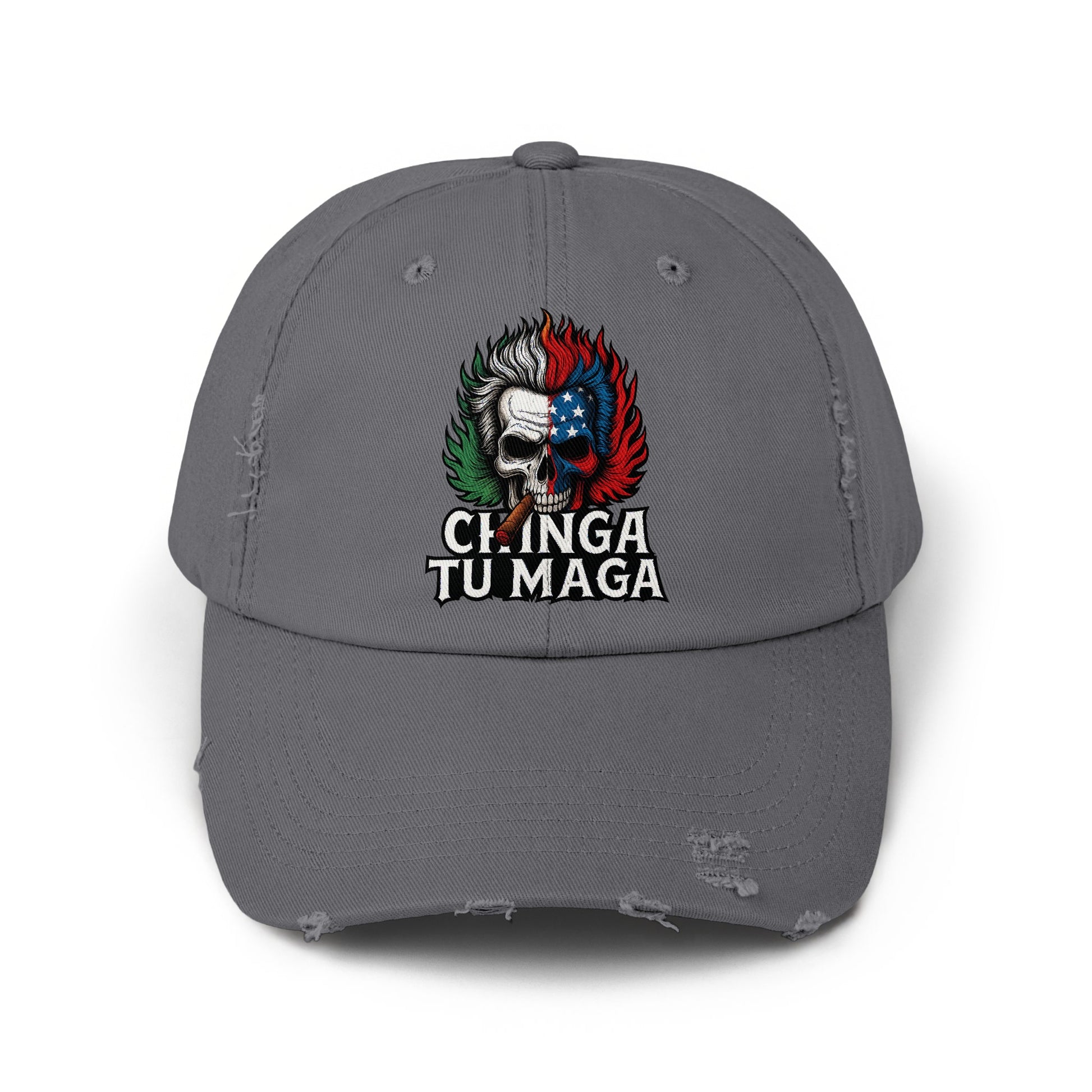 Unique Distressed Chinga Tu Maga hat product
