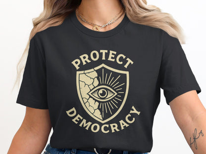 Protect Democracy Shield Eye Printed Shirt product