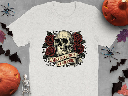 México Lindo Y Querido Skull Rose Print T-shirt product type
