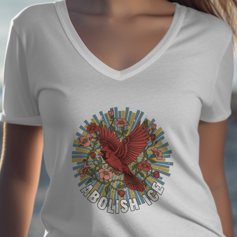Abolish ICE Cardinal Floral Graphic T-shirt product type