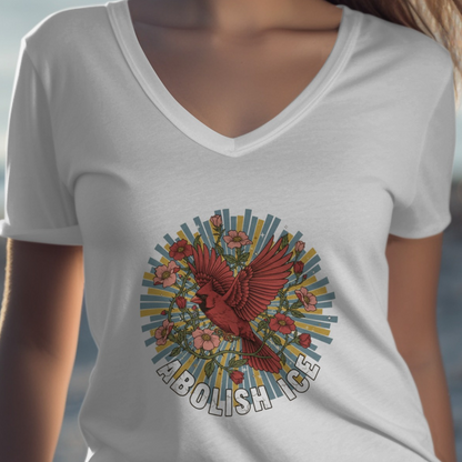 Abolish ICE Cardinal Floral Graphic T-shirt product type