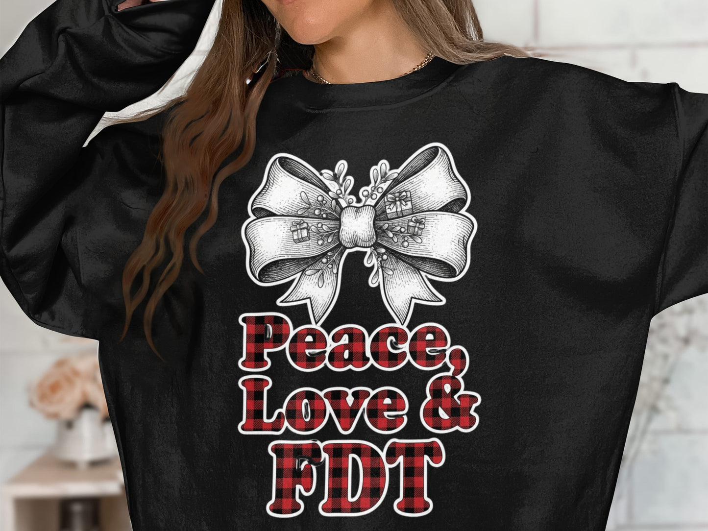 Peace Love & FDT Long Sleeve Printed Shirt