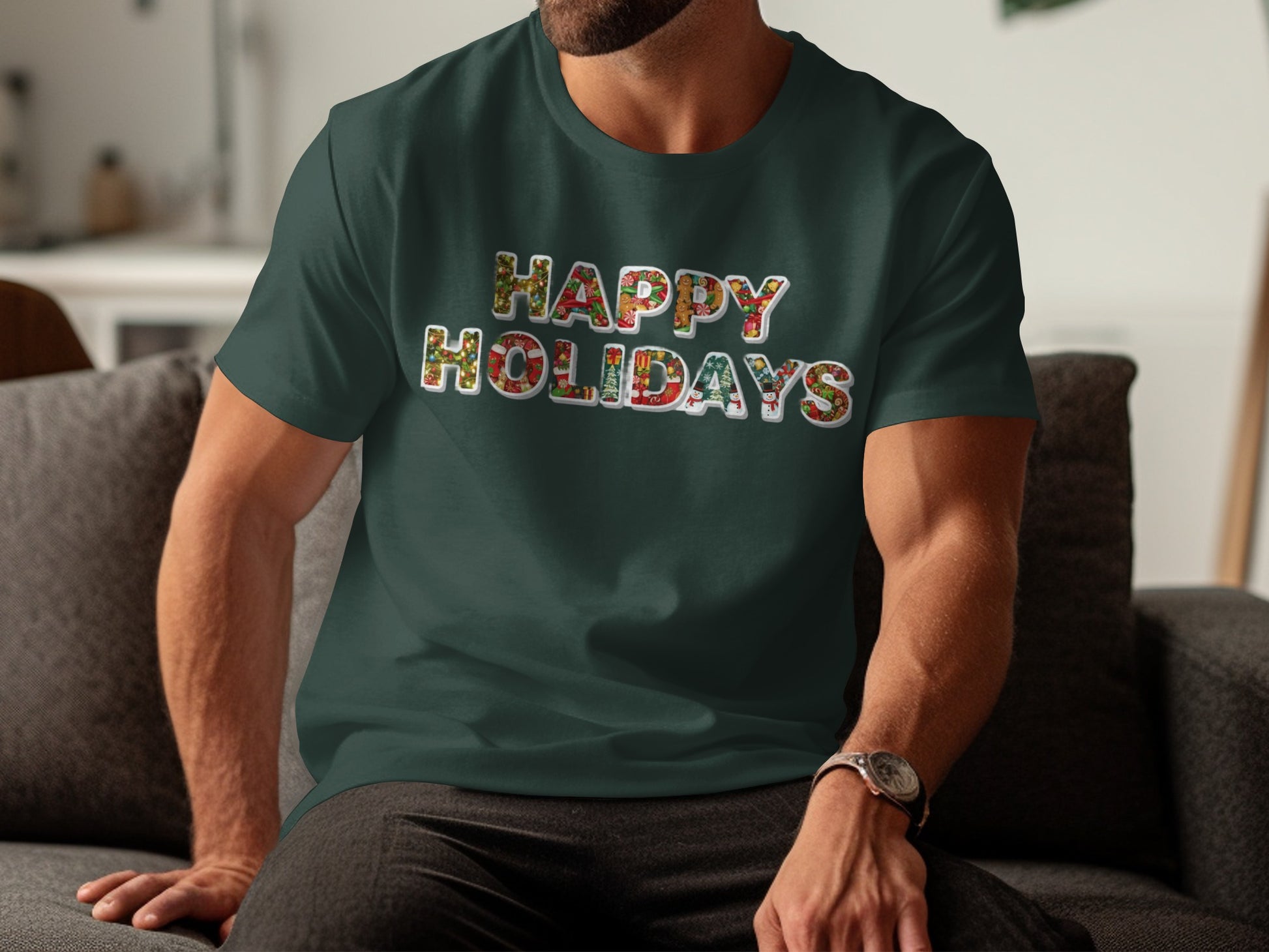 Happy Holidays Festive T-Shirt for Holiday Season
