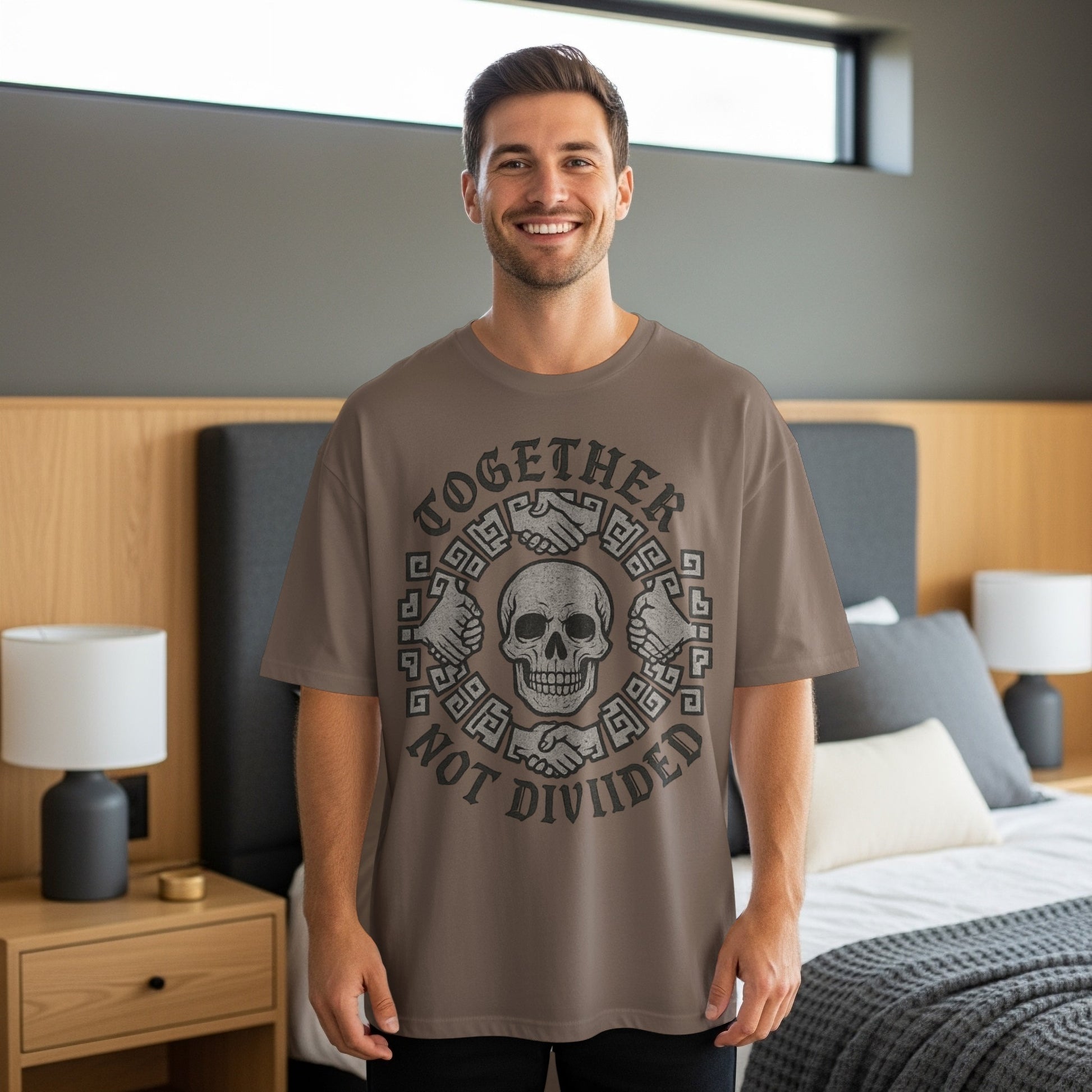 Together Not Divided Skull Graphic T-Shirt