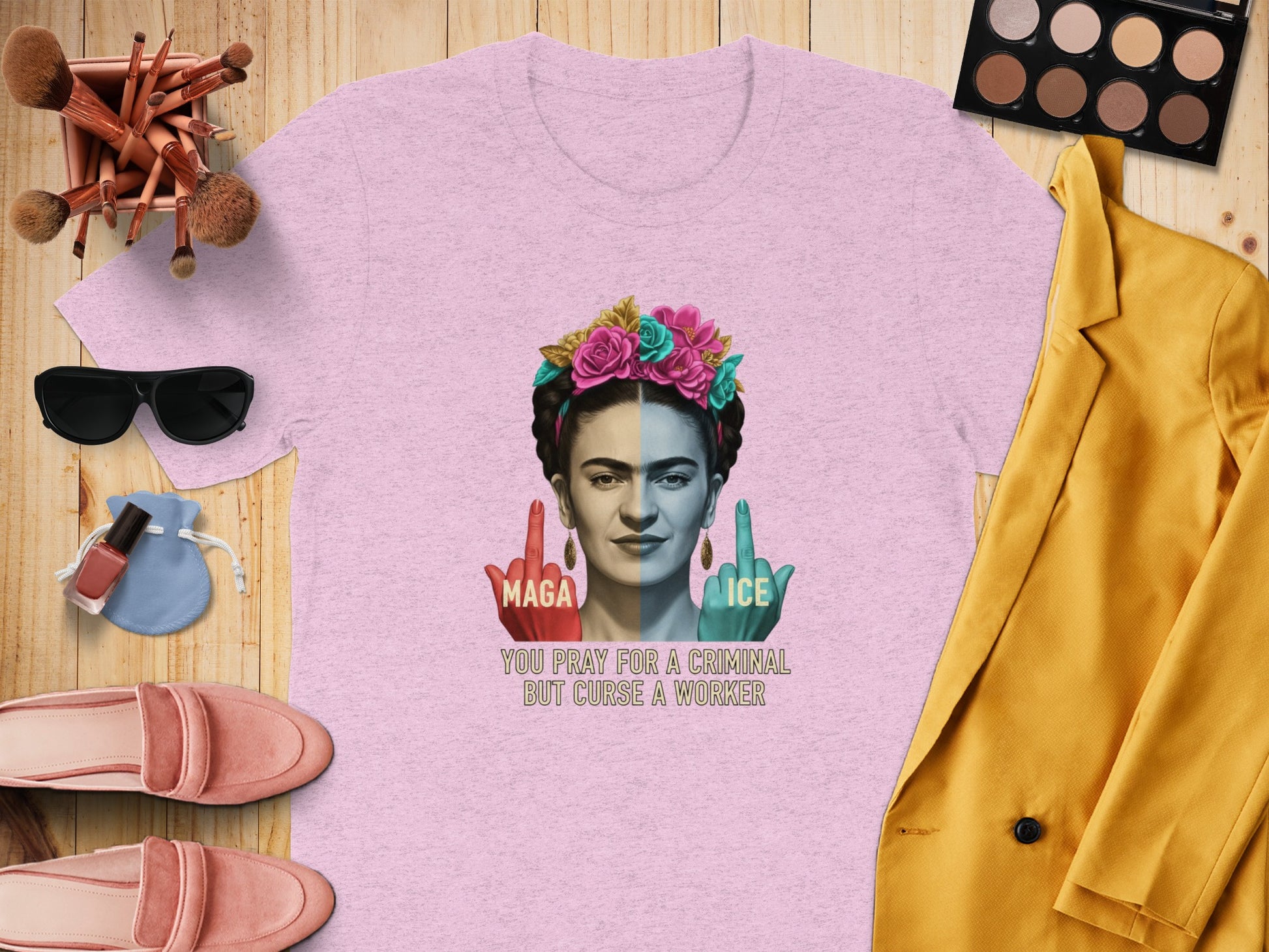 Frida Iconic Statement Graphic Tee for Political Views