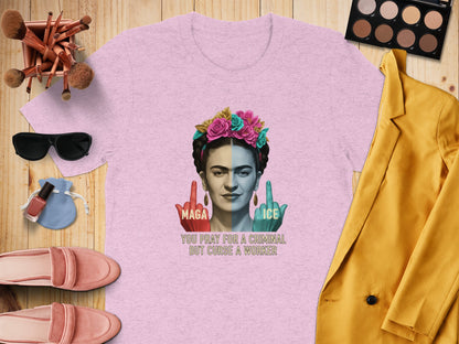 Frida Iconic Statement Graphic Tee for Political Views