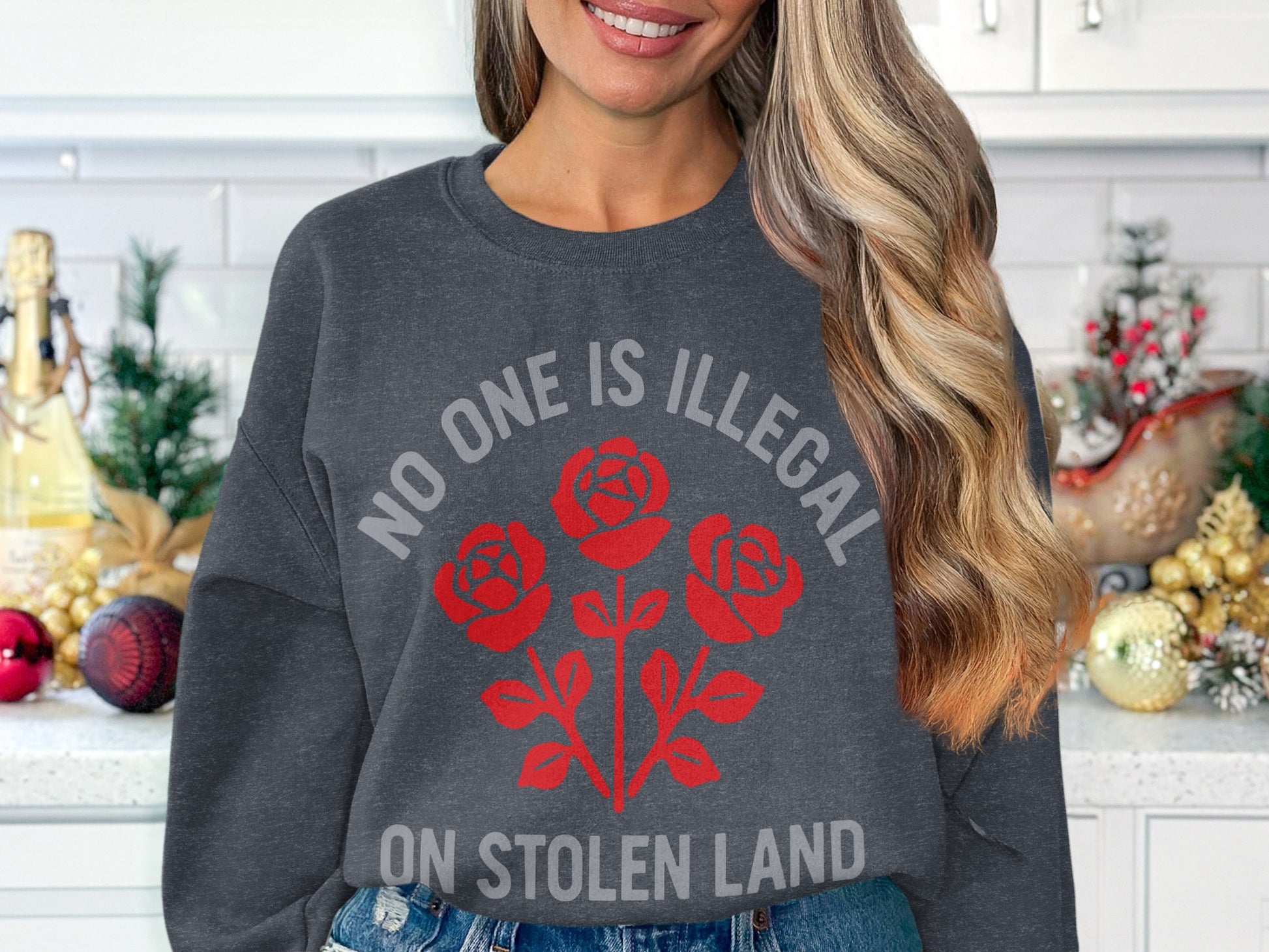 No One Is Illegal On Stolen Land Sweatshirt product