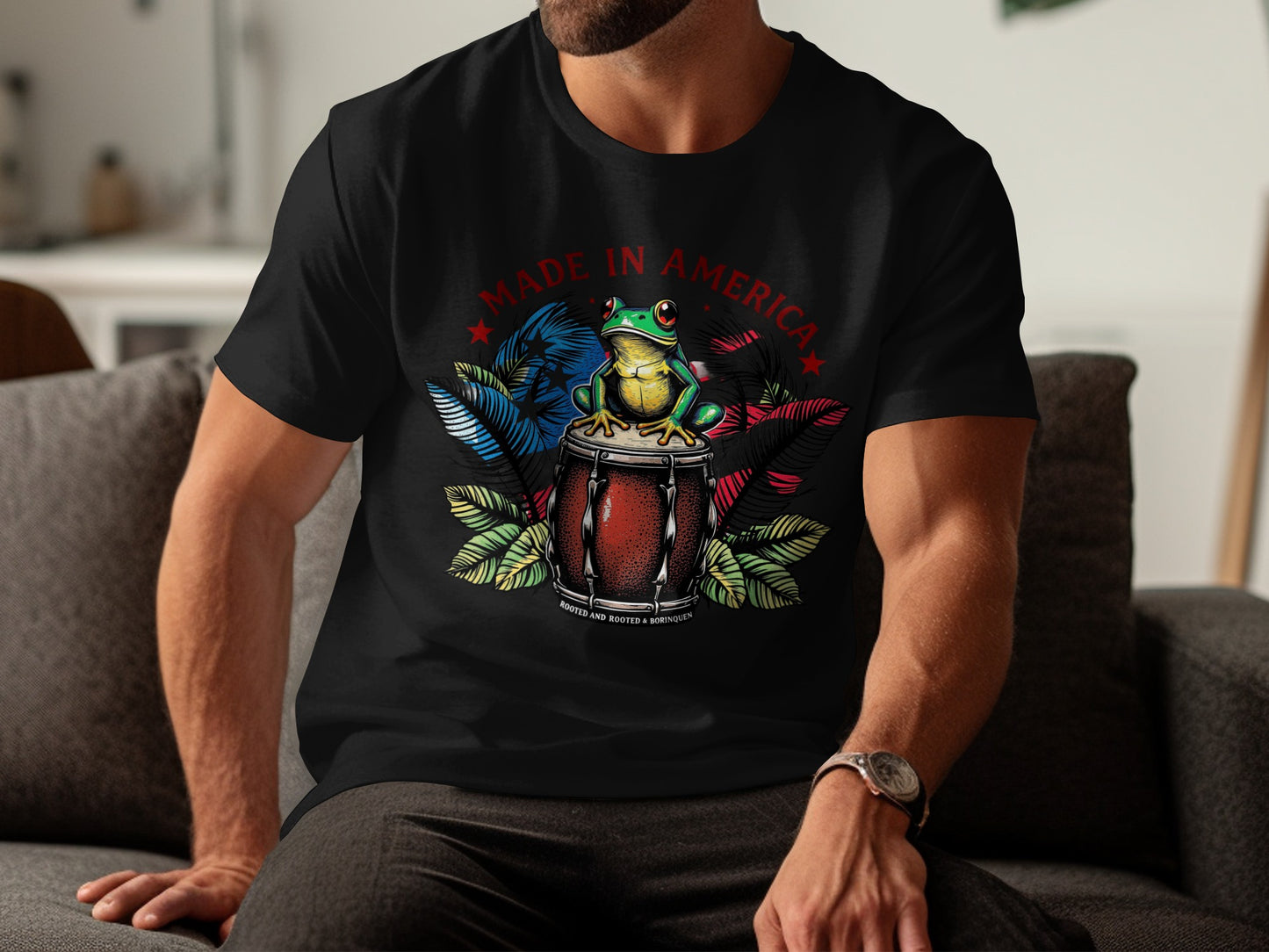 Made in America Frog Drums Graphic T-shirt