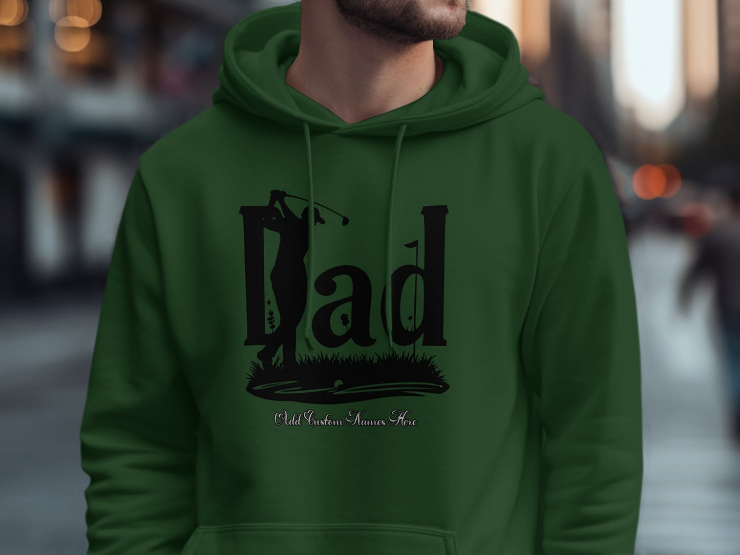 Dad Hoodie with Golf Swing Theme Graphic Sweatshirt product type