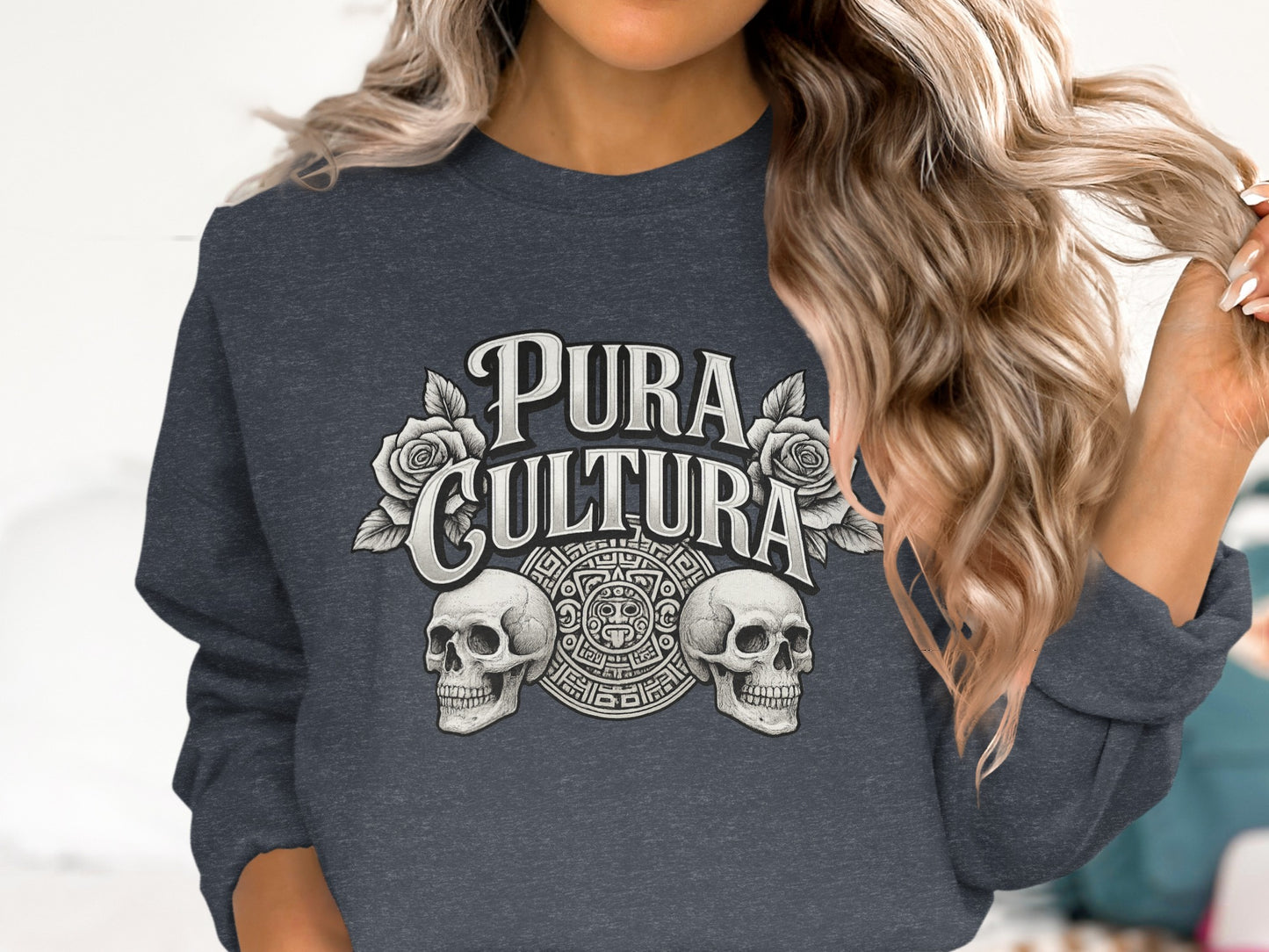 Pura Cultura Skull Design Graphic Women's Sweatshirt Product