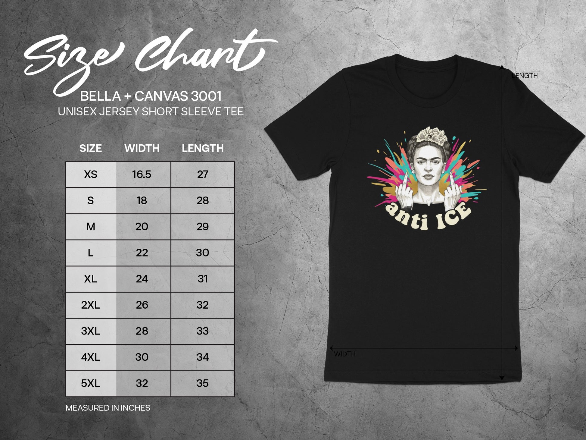 Frida Kahlo Anti Ice Design Unisex Jersey Short Sleeve Tee