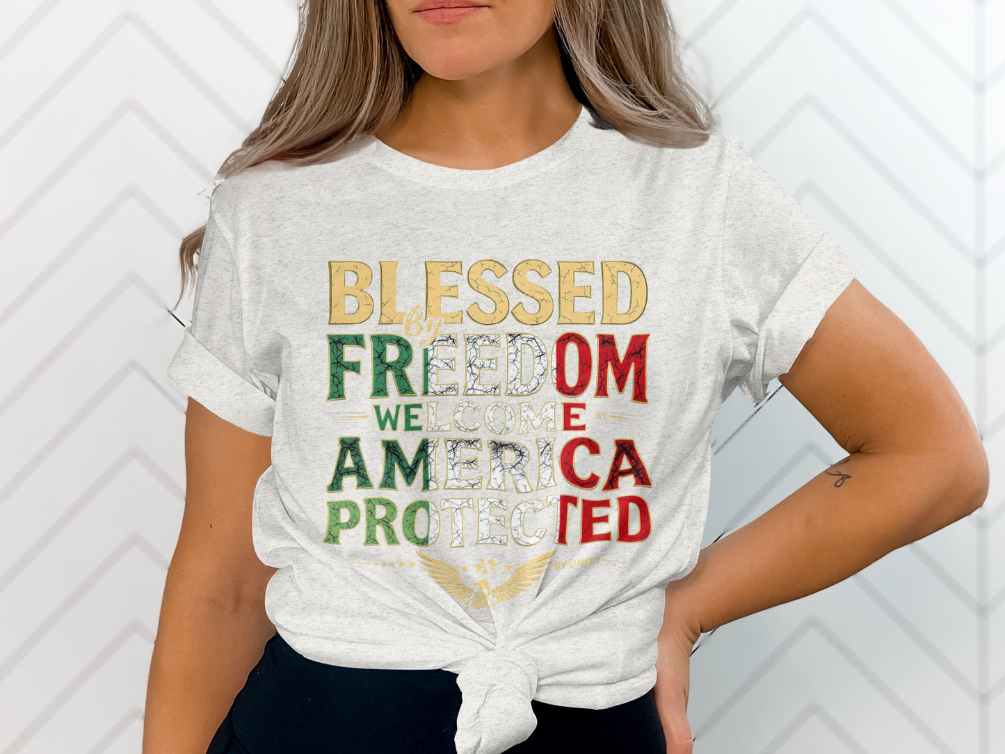 Blessed By Freedom Welcome America Protected product type