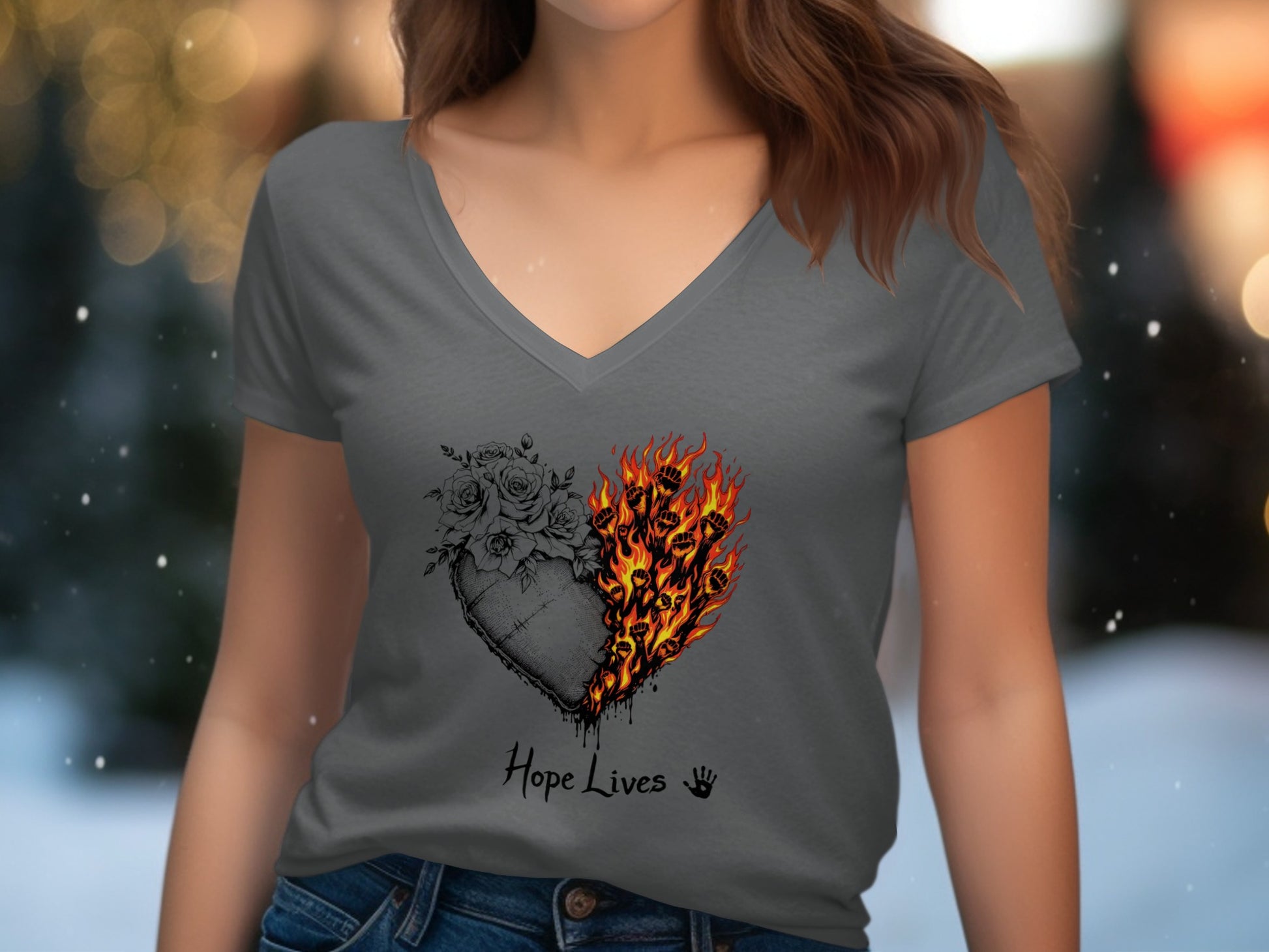 Heart Flame Graphic Hope Lives Women's T-Shirt product